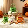 Flexible Ghost Plush Bag Handheld Pumpkin Candy Bucket Halloween Candy Bag  Dessert Making