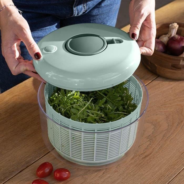 Essoreuse à salade - LIVOO - MEN433 - 3,5 L - Essorage manuel - Couvercle avec égouttoir - Compatible lave-vaisselle