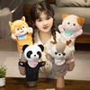 Funny Cute Cartoon Forest Animal Hand Puppet Plush Toys Soft Panda Sheep Kitten Deer Horse Toys Lovely Children Game Props