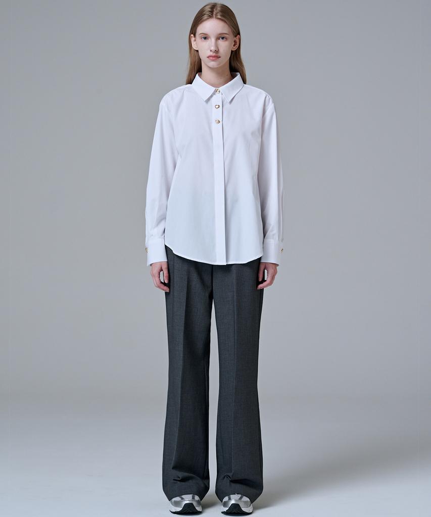 MALOUPE 2164 Stretch Flare Pants (Dark Gray)
