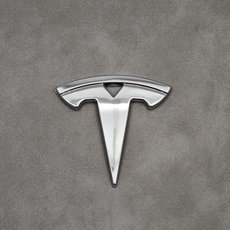 Für Chrome Schwarzes Logo Auto Lenkradabdeckung Aufkleber Abzeichen Emblem Für Tesla Model 3 Y X S Aufkleber Ersatz Zubehör
