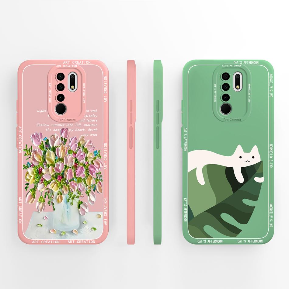 For Redmi 9 9A 9C 9T Case Cute Panda Soft Liquid Silicone Phone Housing For Xiaomi Redmi9 Power High Quality Durable Back Cover