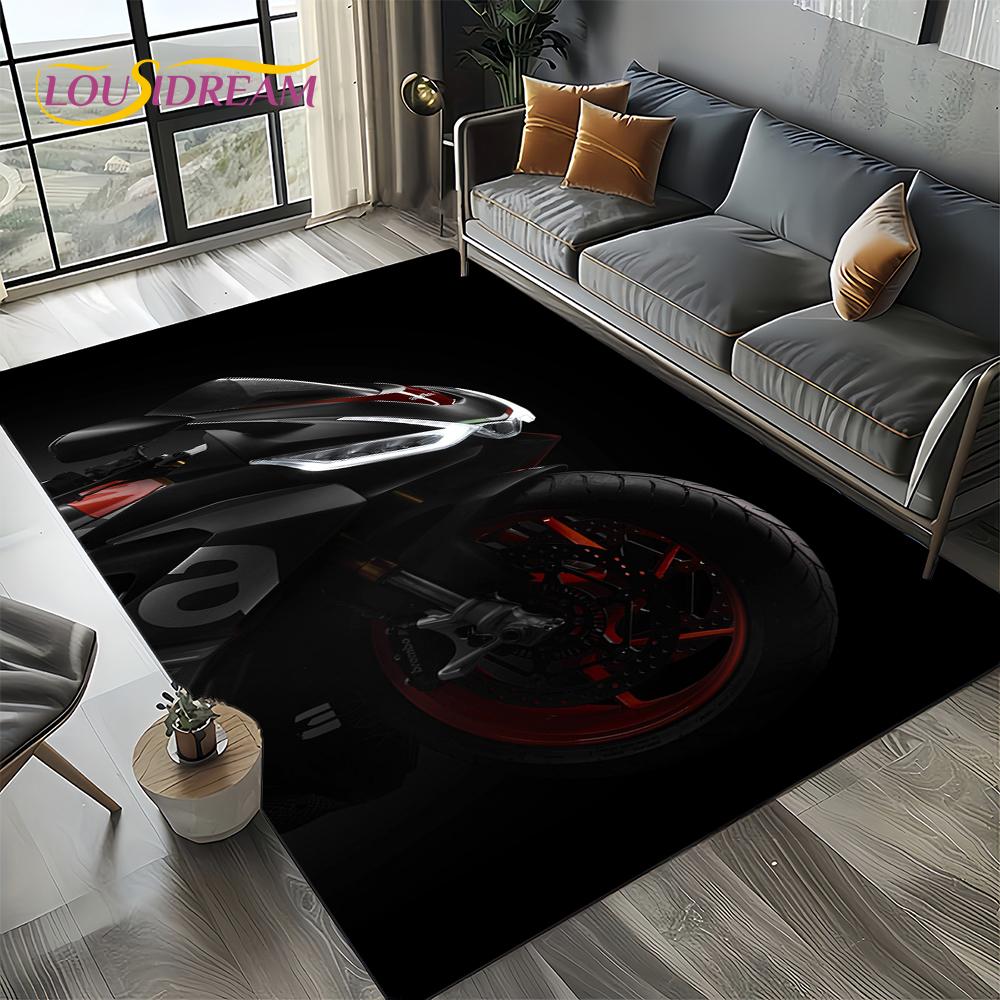 2025  Aprilia Racing Car Logo Motorcycle Carpet Rug for Bedroom Living Room Home Sofa Decoration,kids Play Decor Floor Mat Gift