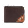Leather Anti-theft Cash Bag Zipper Card Bag Pocket Purse Casual Men's Short Wallet  Business