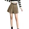 High-Waisted Corduroy Wool Pleated A-Line Skirt Pants for Women - Versatile Winter 2025 Fashion