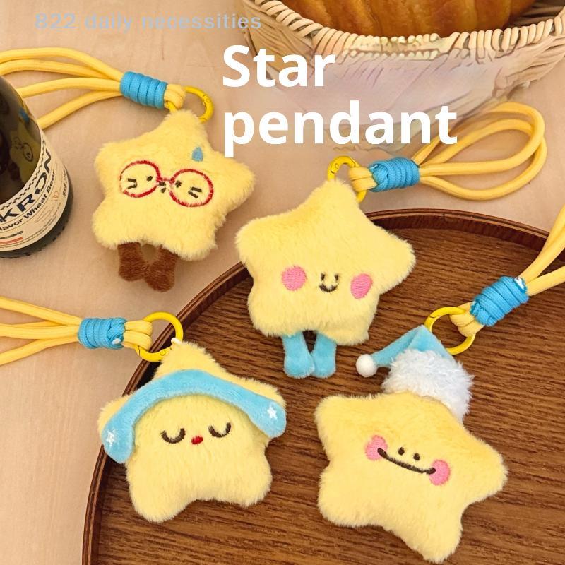 Sød Kreativ Plys Stjerne Dukke Vedhæng Nøglering Kawaii Plys Fyldt Dukke Vedhæng Rygsæk Håndtaske Bil Dekoration Vedhæng Gaver
