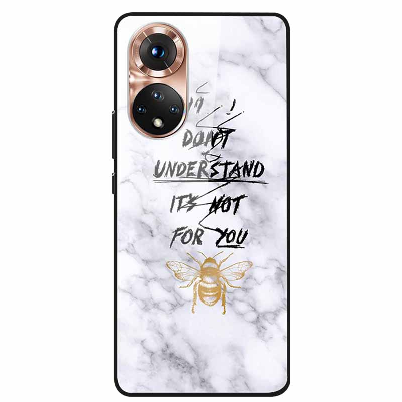 For Honor 50 Case Marble Tempered Glass Back Cover Hard Case For Huawei Honor 50 Pro Phone Cases NTH-AN00 NTH-NX9 Fundas Coque