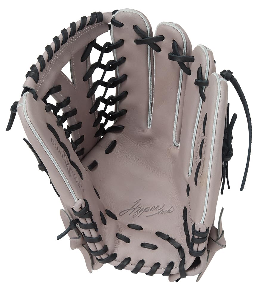 Rawlings HYPER TECH R2G Soft Baseball Glove for for Throwers (GR5FHTB88FS) Outfielders, Gray, 12.5 inches, Right-Handed