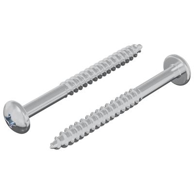 Wood Screw 2 Pcs Silver 9.8 X 53 Mm Steel