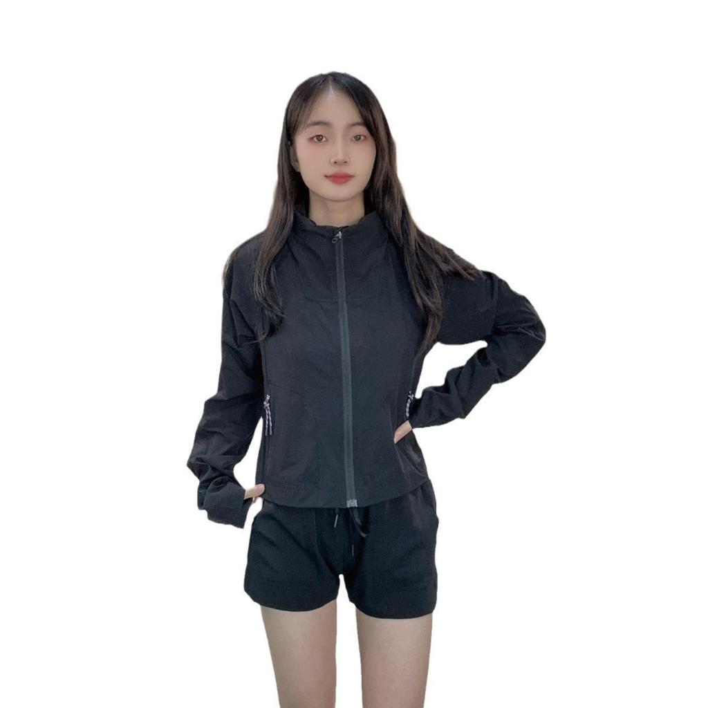 Women's Slim Fit Breathable Sports Jacket: Sun Protection for Spring & Autumn Outdoor Activities, Yoga, Hiking.