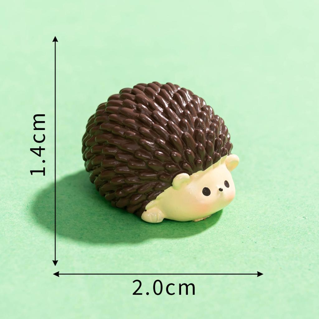 Miniature Garden Cartoon Adorable Hedgehog Figurine DIY Gardening Decorative Accessories Eco-Bottle Desktop Resin Ornament