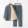 Kung Fu Tai Chi Uniform Oriental Fashion Clothing Sets Traditional Chinese Style Men Cotton Linen Tops Pants Hanfu Tang Suit