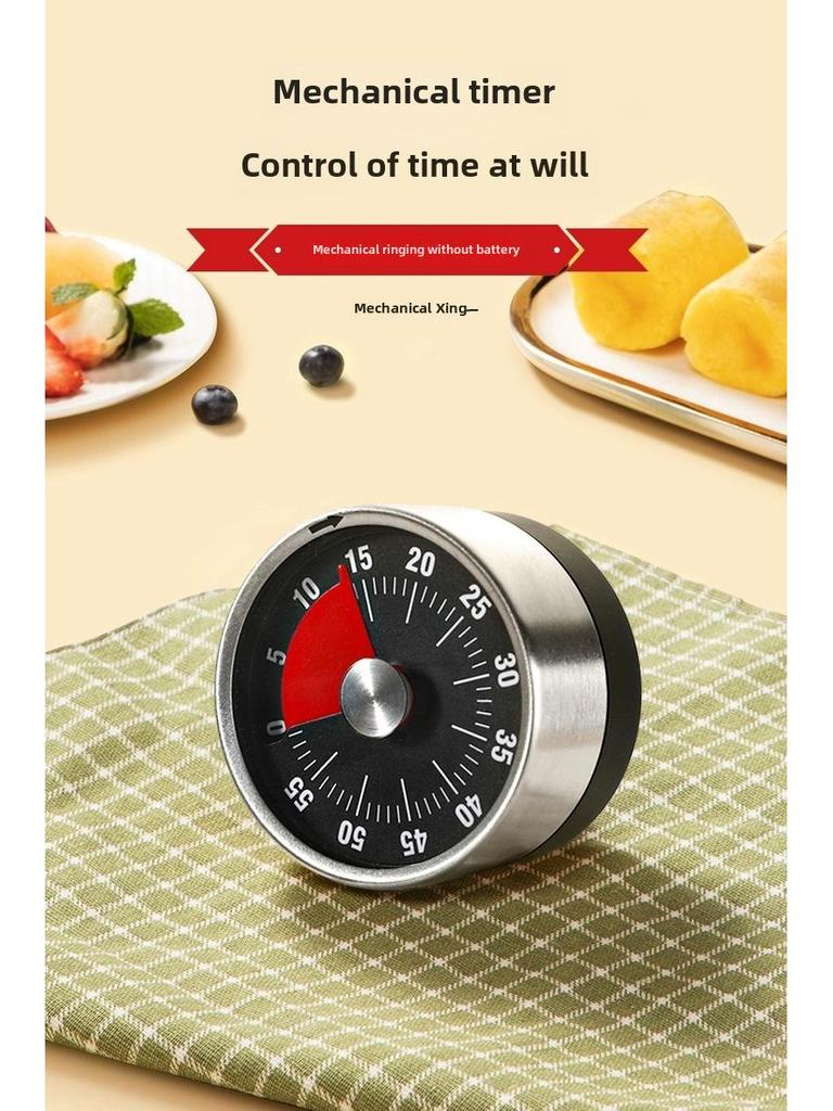 Magnetisk kökstimer i rostfritt stål med visuell nedräkning och larm för matlagning och bakning