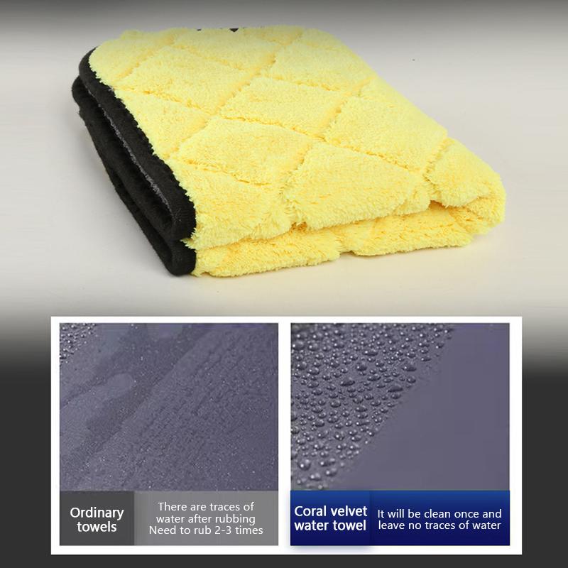 SEAMETAL 800GSM Car Microfiber Cleaning Towel Super Absorbent Drying Auto Detail Clean Towel 1PC