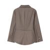 Striped Padded Shoulder Suit Jacket & Pleated Trousers Set