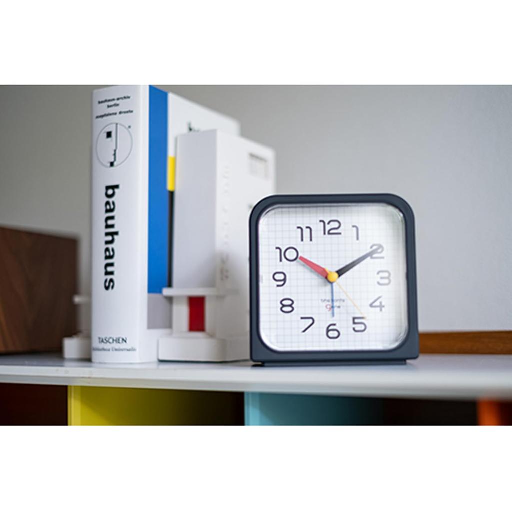 El Commune Bauhaus Gene Alarm Clock, Bayer Alarm SQ, Black, DCL-006