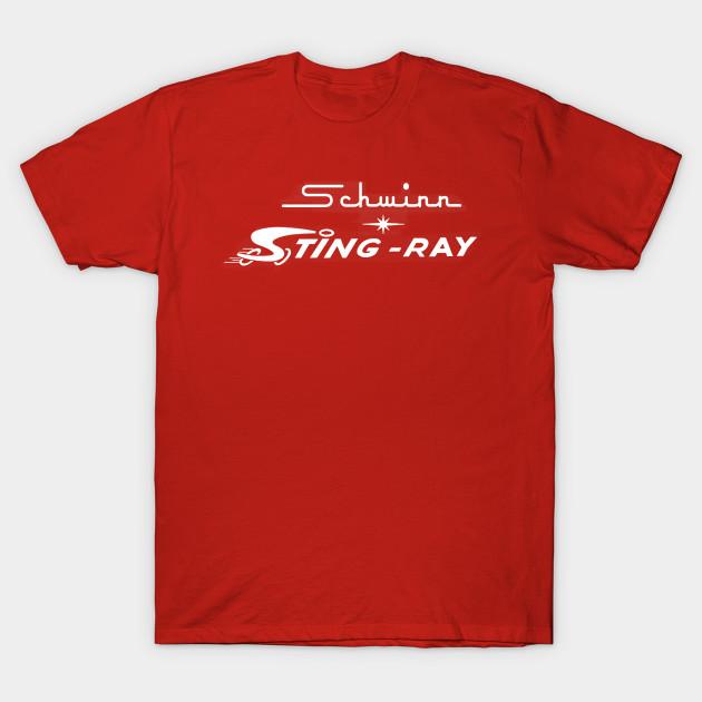 Men Black Print T-shirt Schwinn Sting-Ray No-Cut Transfer Paper Print Cotton Tshirt M красный