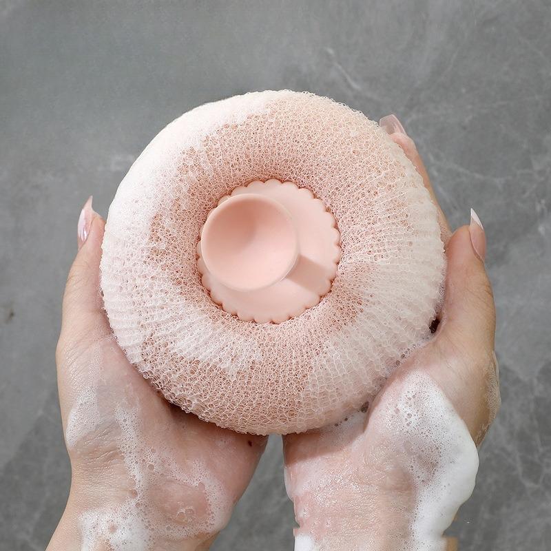 

The Bath Ball with Suction Cup Is A Perfect Tool for Scrubbing Mud. It Exfoliates Gently and Does Not Spread. It Is A Hanging Type for Bath Flowers Suction cup рожевий