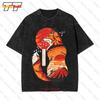 Japanese Fox Vintage Oversized T-Shirt Tee MK2U