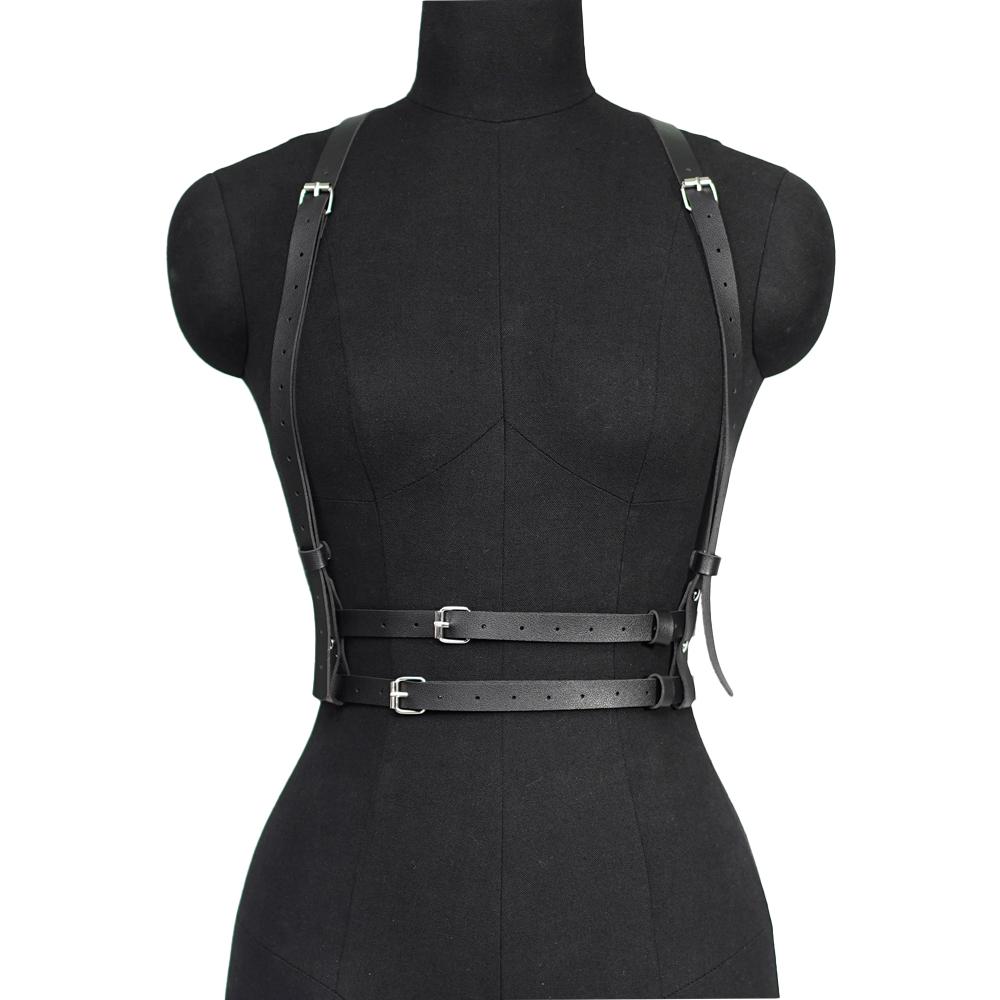 Fashion Harness belt Harness Corset Leather Lingerie Bondage Lingerie Body Harness Fetish Clothing Gothic Suspenders for Women