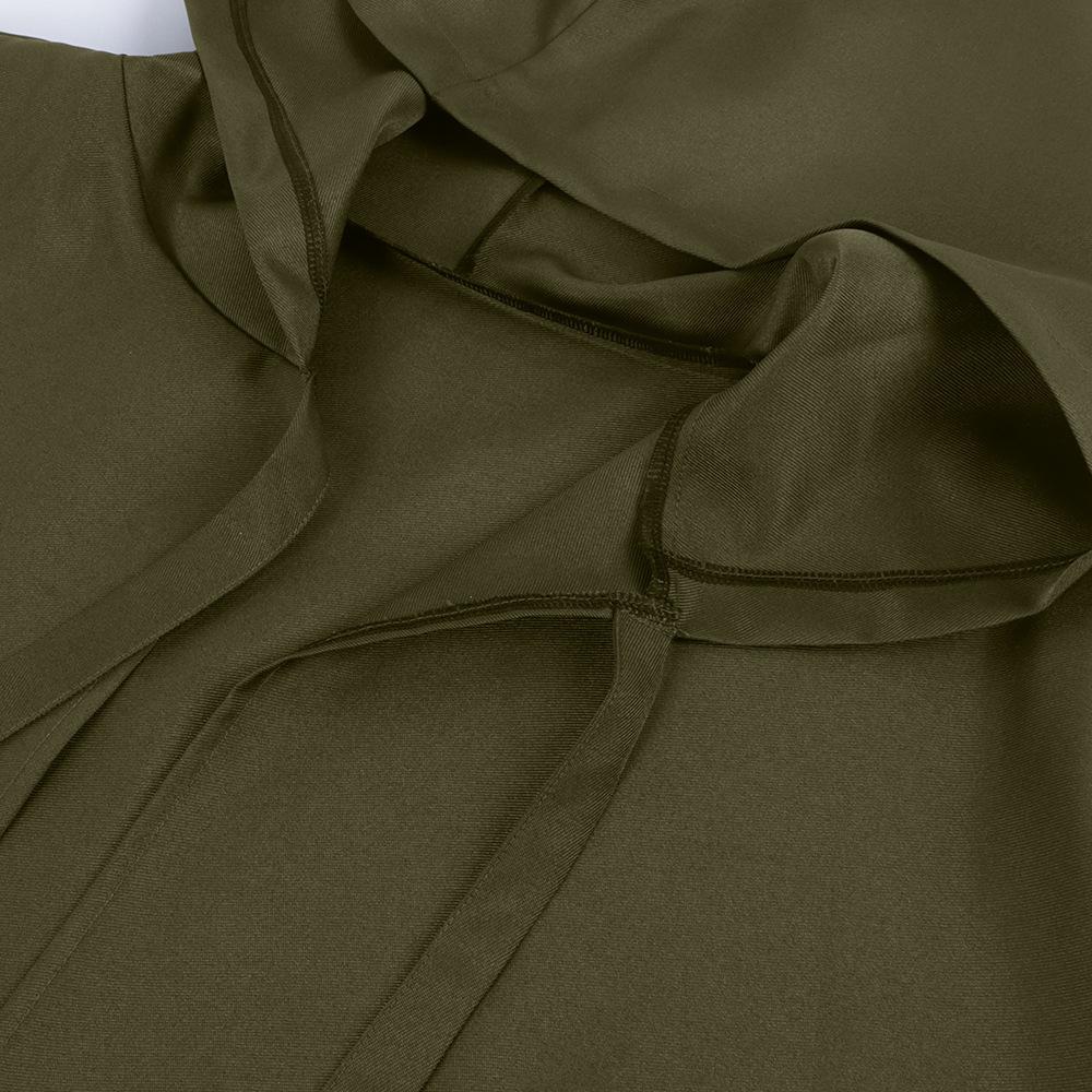 2025 Dark Medieval Hooded Cloak: Retro Stand Collar Halloween Cape, Solid Color
