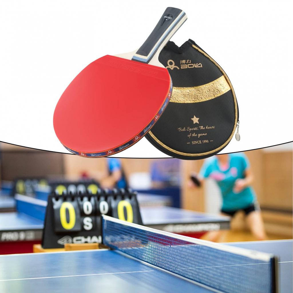 Tischtennisschläger Schläger Langer Griff Ein-Stern Belag mit Noppen innen Starker Spin