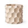 Beiger 3D geometrischer Blumentopf, modern dekorativ für Pflanzen