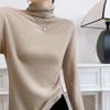 Autumn/Winter 2025 Women's Water-Soluble Wool Turtleneck Sweater - Solid Color, Long Sleeve Pullover, Cozy Base Layer