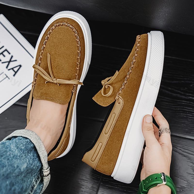Fashion 2025 Autumn New Retro Shallow Mouth Thick Soled Single Shoes for Men Versatile Comfortable Fashion Niche Designed Chunky Loafers