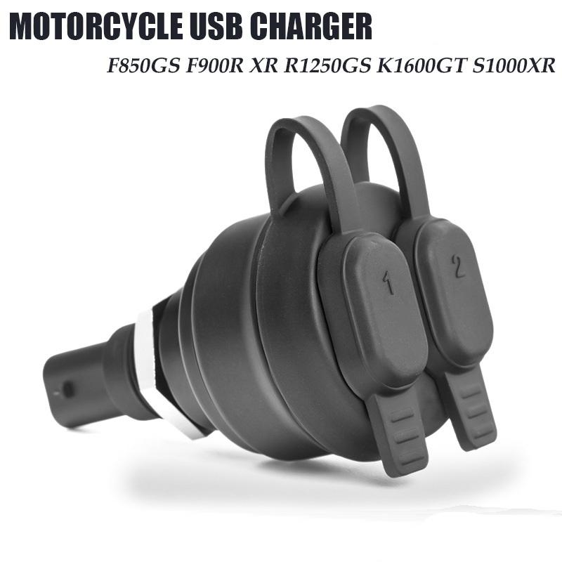 1 Piece Motorcycle Accessories Dual Usb Charger Socket For F900R/R1250Gs/R1200Gs/S1000Xr/K1600Gt/K1300S/F850Gs/F750Gs/F650Gs