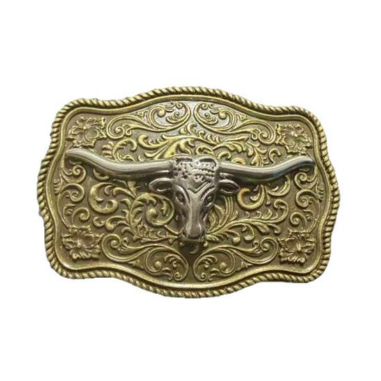 Men's Western Retro Cowboy Belt with Large Buckle - Trendy Street Style Waistband