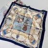 Gift silk scarves High-end silk streamer printed small square scarves Women's versatile trend square silk scarves