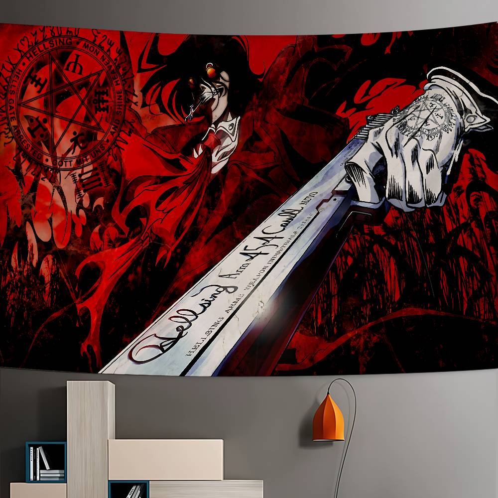 Anime Hellsing DIY Wall Tapestry For Living Room Home Dorm Decor Wall Art Decor