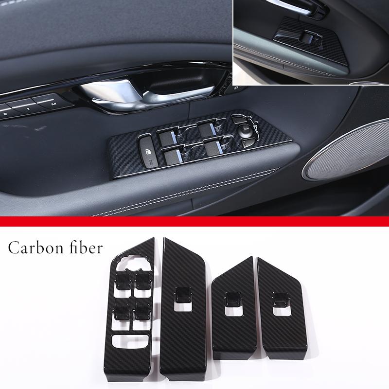 4pcs For Land Rover Range Rover Evoque 2012-2018 Car Window Lift Switch Button Control Panel Frame Cover Trim Interior Accessory