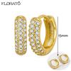 925 Silver Needle 11/13mm Small Hoop Earrings for Women Circle Piercing Huggie Earrings Multicolor Zircon Earrings Party Jewelry