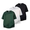 2026 Men's Ice Silk Textured Jacquard Striped Knit T-Shirt