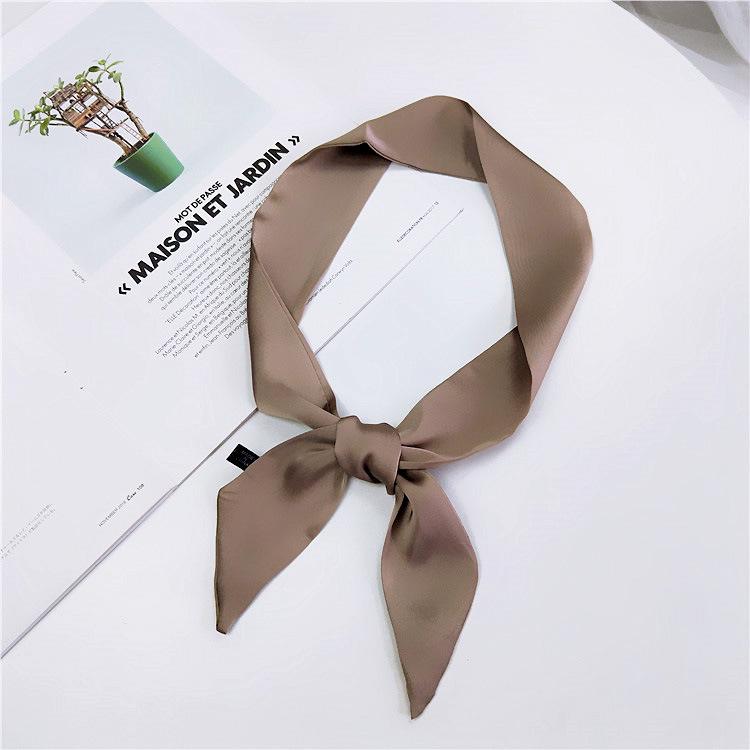 Neuer einfarbiger Schal für Damen im Frühling und Herbst, vielseitiges Band mit Handgelenksschlaufe, modische Dekoration, Nackenschutz für Studenten, kleiner Schal