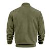 Men's Spring/Autumn Suede Zipper Cardigan Jacket with Stand Collar and Patchwork Design