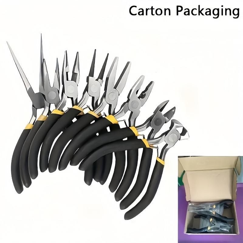 4.5-inch 8-piece Jewelry Pliers Set Including Long Nose Mini Pliers and Hand Pliers As Jewelry Accessories and Tools
