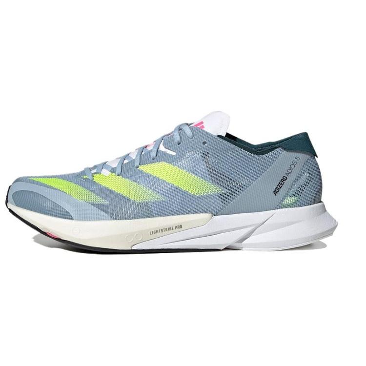 adidas Adizero Adios 8 Shoes Wonder Blue Lucid Lemon Men s H03615 EU 44