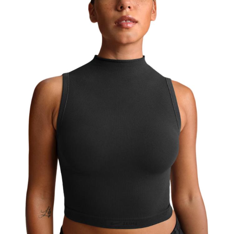 NikeSKIMS Vintage Seamless Women s Mock-Neck Long-Line Bra TPTNK2954-OBD S