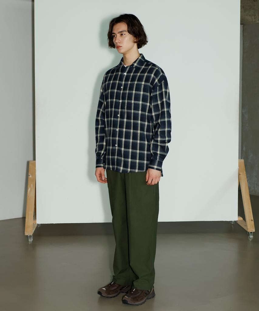 SIGNATURE Natural Grid Check Shirt [Navy]