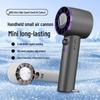 Portable High-Speed Handheld Fan with USB Charging & Digital Display - Compact Ice Pack Turbine Design for Outdoor Use