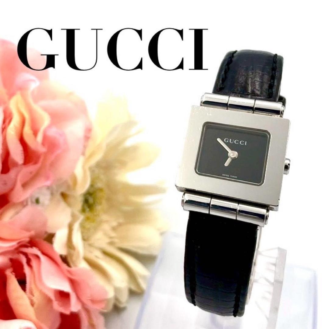Used 660 New battery/belt GUCCI 600L watch square black dial