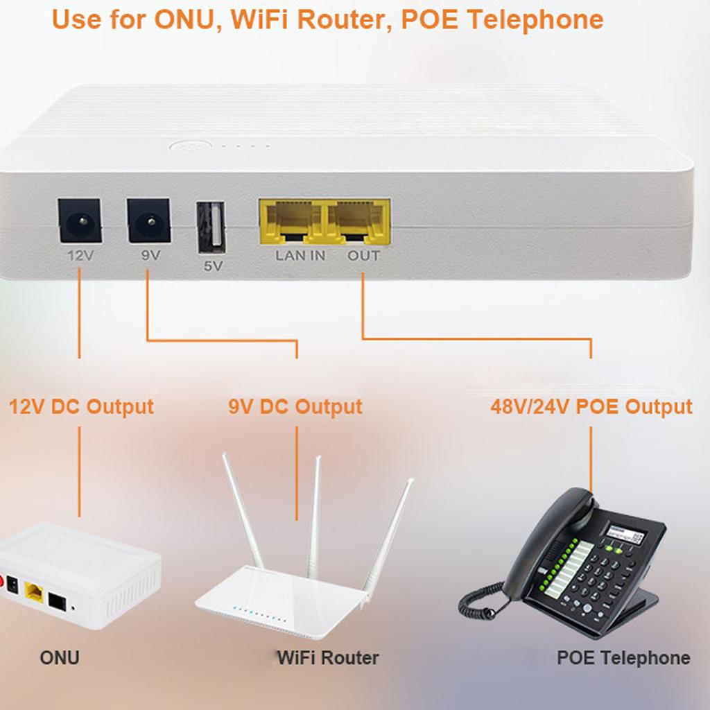UPS Router Modem Uninterruptible Power Supply 12V9V 6000mAh Battery Backup for Routers Modems