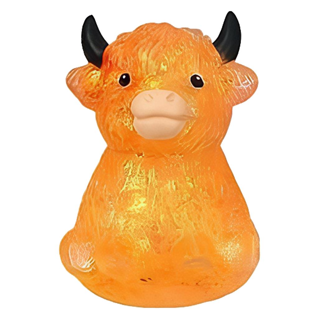 Highland Cow Slow Rising Sensory Fidget Toy Cute Animal Portable Squeeze Ball Easter Basket Stuffers Party Favors for Adults