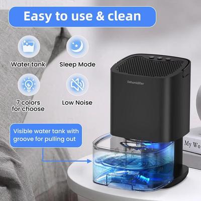 LED Display Air Purifier Eliminate Damp Mold and Moisture Equipment Portable Home Office Smart Dehumidifier
