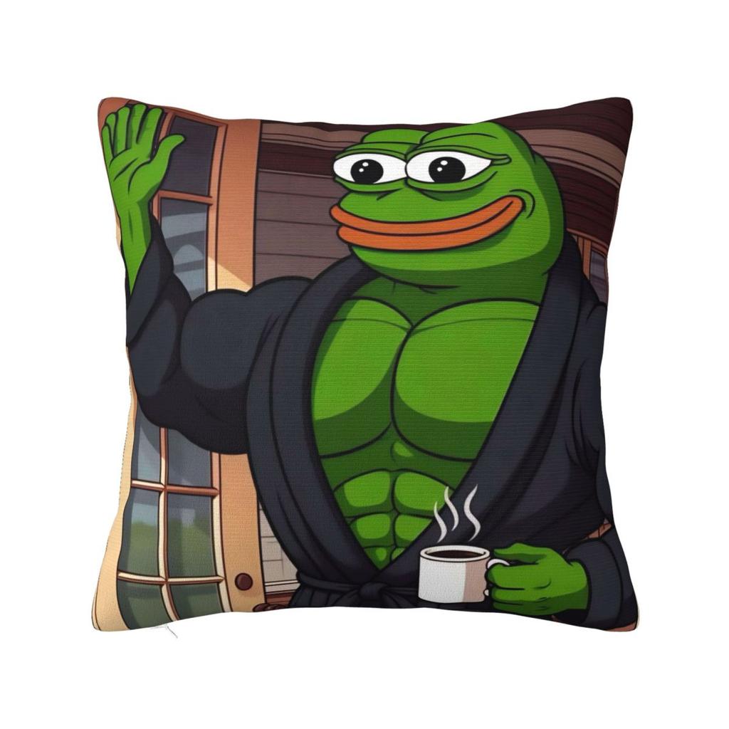 Sad P-Pepe Frog Meme Pillow Case Vintage Pillow Cover Soft Custom Diy Cushion Cover Pillowcases For Living Room Chair