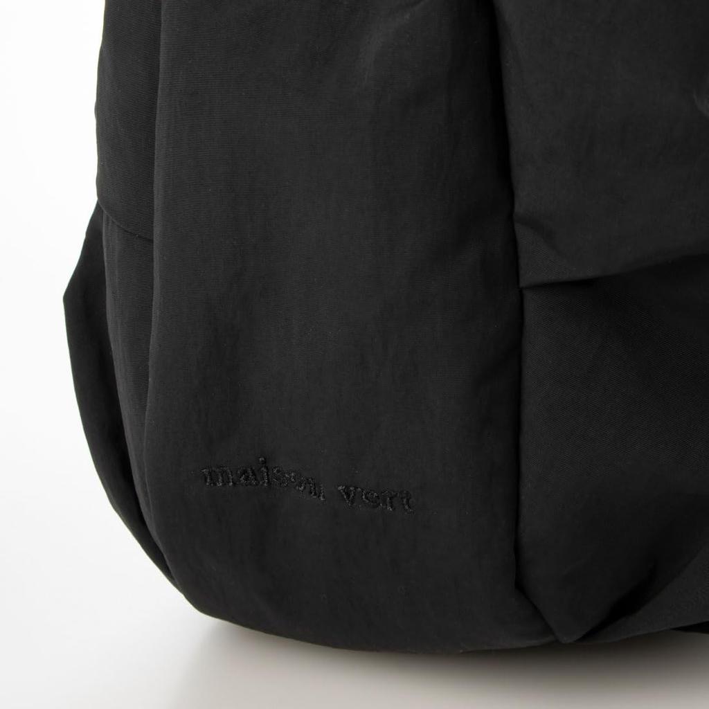 Maison Vert Raffinierte Ein-Schulter-Tasche, Leicht und mit mehreren Fächern, Groß, Schwarz (10)