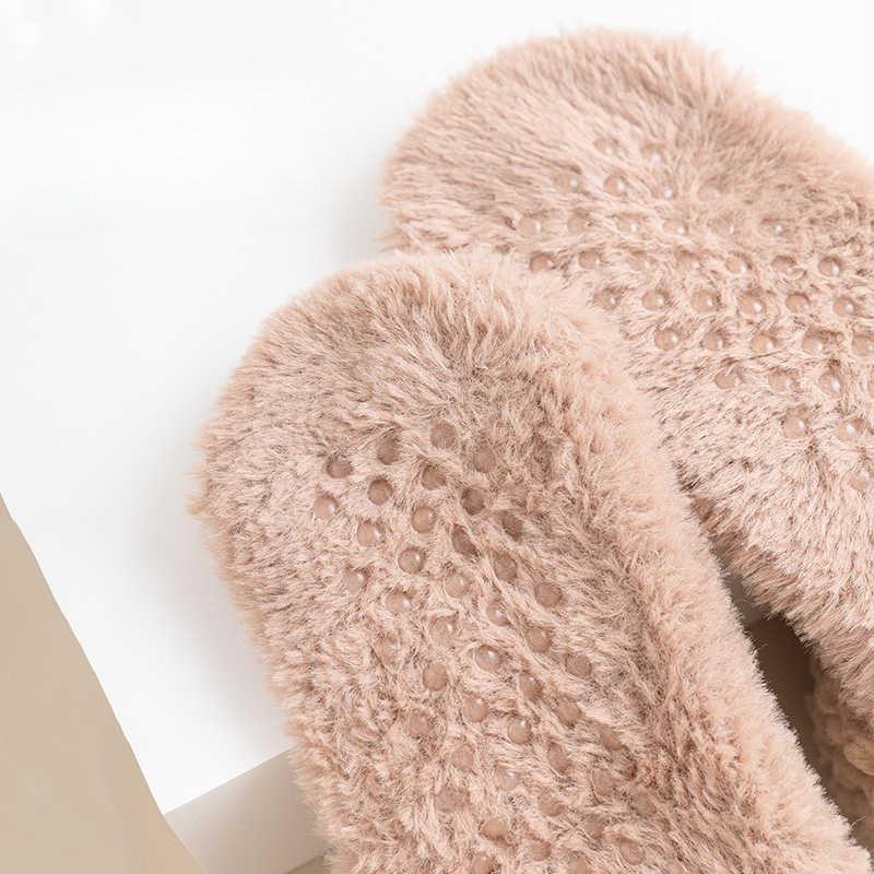 Winter Coral Velvet Women Socks Plush Thicken Warm Indoor Floor Socks Lamb Velvet Plus Fashion Versatile Home Sleeping Socks New